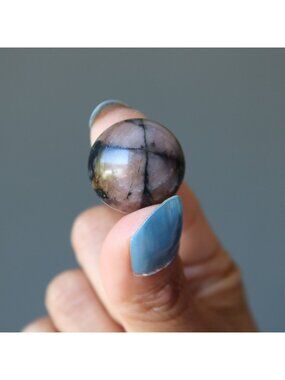 Chiastolite Sphere Christ Holy Cross Crystal Ball Protection Cross Stone Orbs